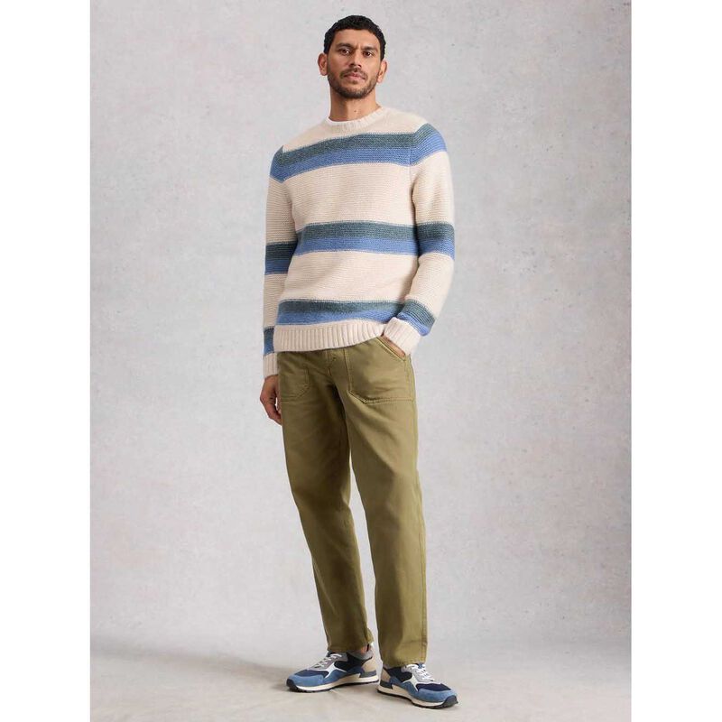 White Stuff Baxton Stripe Crew Neck Jumper image number 3